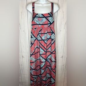 Love Fire Size Large Red Sleeveless Racerback Maxi Dress